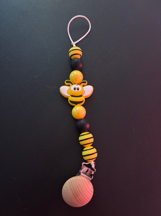 Bumble Bee Binky Clip