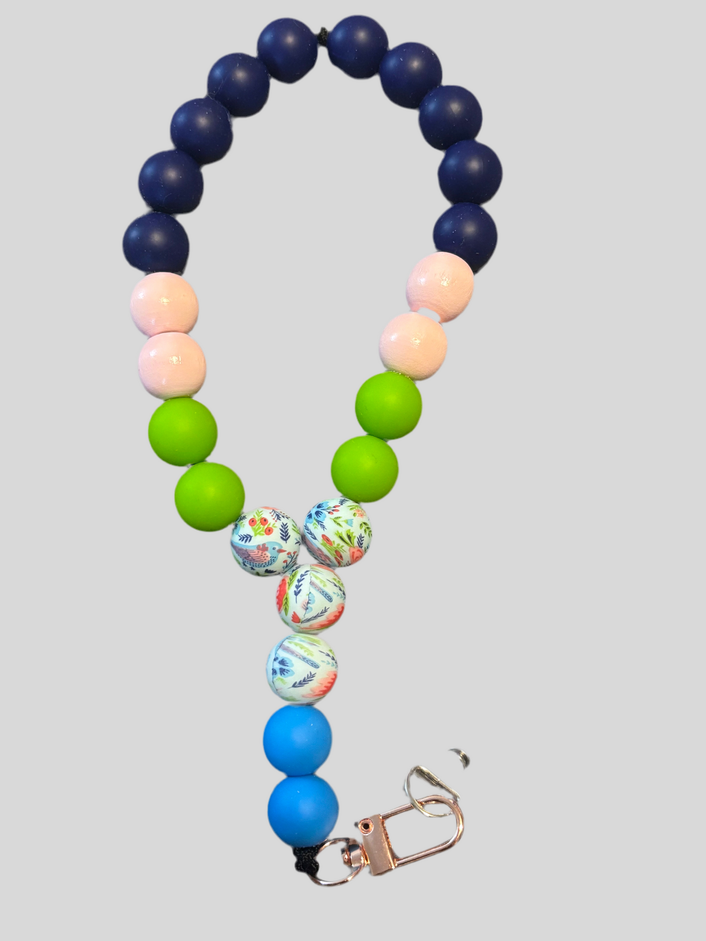 Bird Beaded Phone Wristlet
